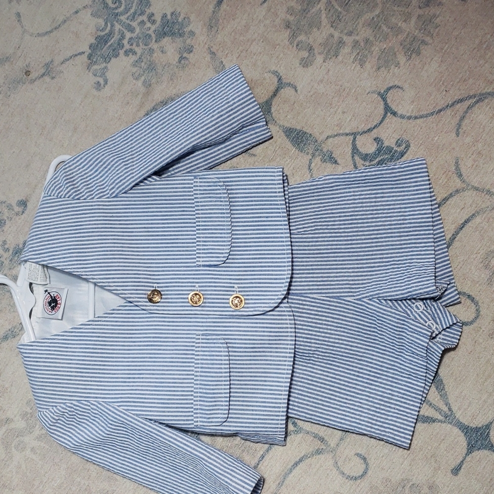 12mos. vintage seersucker suit